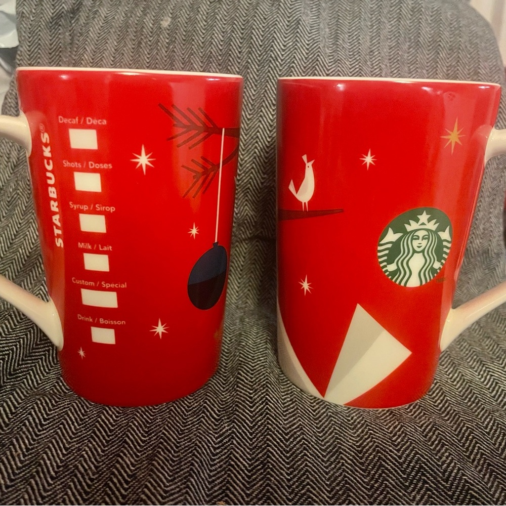 Starbucks Festive Red Mug Set
